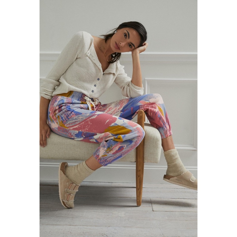 ✨NWT✨ ANTHROPOLOGIE Saturday Sunday Camilla Knit Joggers in Novelty Sz XS